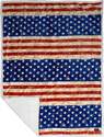 54-Inch X 68-Inch Wrangler Stars And Stripes Sherpa Lined Plush Throw