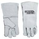 Gray Lined Leather Welding Gloves
