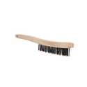 Wood Handle Wire Brush 3x19 Carbon