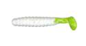 1-1/2-Inch White/Chartreuse Tail Crappie/Panfish Grub 18-Pack