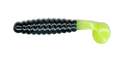 1-1/2-Inch Black/Chartreuse Tail Grub 18-Pack