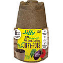 Jiffy-Pots® 4 in. Seed Starting, Peat - 6-Pack
