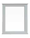 24 x 30-Inch White Framed Mirror