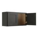 Luxor Smoky Grey Wall Cabinet, 36" W X 12" H