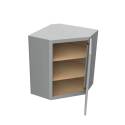 24-Inch X 30-Inch, Luxor, Misty Grey, Corner Wall Cabinet