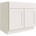 White Luxor 1-Drawer 2-Door Base Cabinet, 27-Inch, 5-Piece
