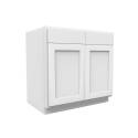 36-Inch, Luxor, White, Sink Base Cabinet  