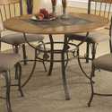 Round Dining Table With Metal Legs And Wood Top