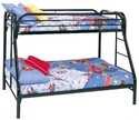 Fordham Black Twin Over Full Bunk Bed With Built-In Ladders