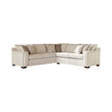 Aria 2-Piece Oatmeal Sectional With Nailhead Trim