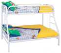 Fordham White Twin Over Full Bunk Bed With Side Ladders