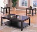 3-Piece Cappuccino Contemporary Occasional Table Set