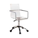 Amaturo Clear Contemporary Office Chair With Chrome Handles