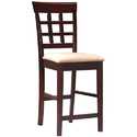 Wheat Back Bar Stool With Fabric Seat