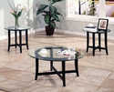 3-Piece Dark Cappucino Coffee Table Set