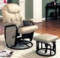 Ivory Deluxe Swivel Glider With Matching Ottoman