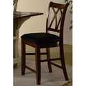 24-Inch Wood Bar Stool With Upholstered Seat