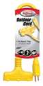 2-Foot 15-Amp Yellow Stw 3-Outlet Extension Cord