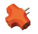 Orange Solid Molded PVC Outlet Adapter