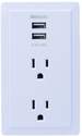 White Wall Adapter With Two USB Outlets