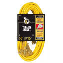 50-Foot Yellow Jacket 12/3 Sjtw Tritap Tray Extension Cord