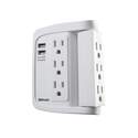 6-Outlet Swivel Surge Tap With 2 USB Ports