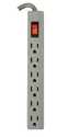 6-Outlet White Surge Protector With 1-1/2-Foot Cord