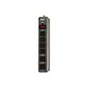 6-Outlet Gray Metal Surge Protector With 3-Foot Cord