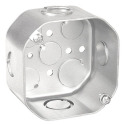 4-Inch X 2-1/8-Inch Deep Octagon Box With Conduit Knockouts And Fixture Ears