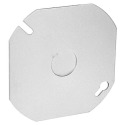 4-Inch Octagon Flat Blank Cover With 1/2-Inch Knockout