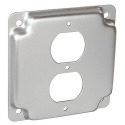 4 X 1/2-Inch Raised Square Industrial Duplex Surface Cover