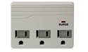 3-Outlet Gray Surge Protector