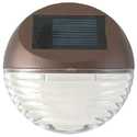 7-Inch Bronze Round Solar LED Wall Mounted Deck Light
