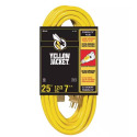 Yellow Jacket 25-Foot 12/3 STJW Outdoor Light End Extension Cord
