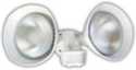 150-Watt 180-Degree White Twin Head Motion Activated Security Flood Light With Bulb Shields