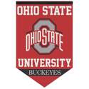 17x26-Inch Ohio State Buckeyes Official Logo Premium Felt Banner