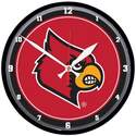 12-3/4-Inch, Louisville Cardinals Round Wall Clock