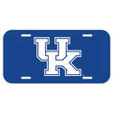 Kentucky Wildcats License Plate In Team Colors