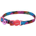 3/8 x 8-12-Inch Safety Cat Multi-Colored Wild Flowers Cat Collar