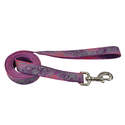 3/8-Inch X 6-Foot LazerBrite Pink & Purple Flowers Reflective Dog Leash