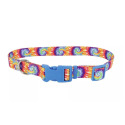 5/8 X 10 To 14-Inch Small Styles Bright Tie Dye Adjustable Dog Collar