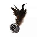 5-Inch Natural Feather Ball Cat Toy