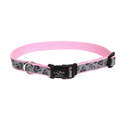 5/8 x 12-Inch Lazer Brite Pink Hearts Reflective Adjustable Dog Collar