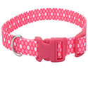 1 x 18-26-Inch Styles Adjustable Dog Collar, Pink Polka Dot