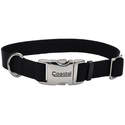 3/4 x 14-20-Inch Black Adjustable Dog Collar With Metal Buckle
