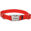 1 x 18-26-Inch Red Adjustable Dog Collar With Metal Buckle