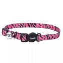 3/8-Inch X 8-to-12-Inch, Pink Zebra, Fashion Adjustable Breakaway Collar