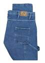 Light Wash Denim Loose Fit Natural Rise Straight Leg Men's Carpenter Jeans, 30 in L X 34 in W