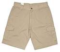 36-Inch Khaki Cotton Twill Relaxed Fit Cargo Shorts