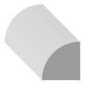 11/16 x 11/16-Inch X 8-Foot White Quarter Round Moulding
